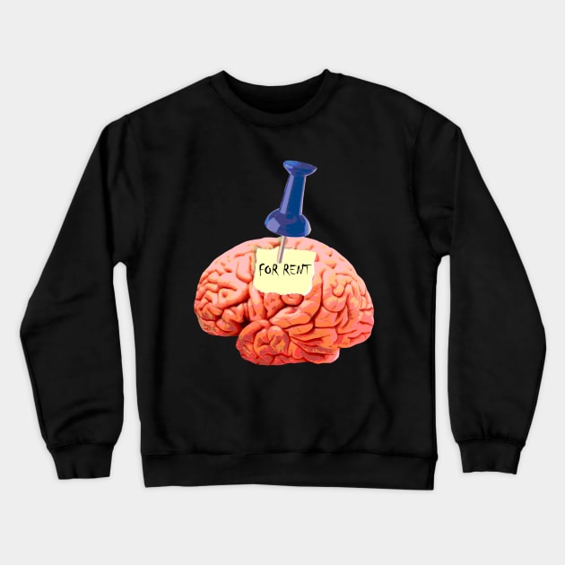 rent my brain Crewneck Sweatshirt by peexs